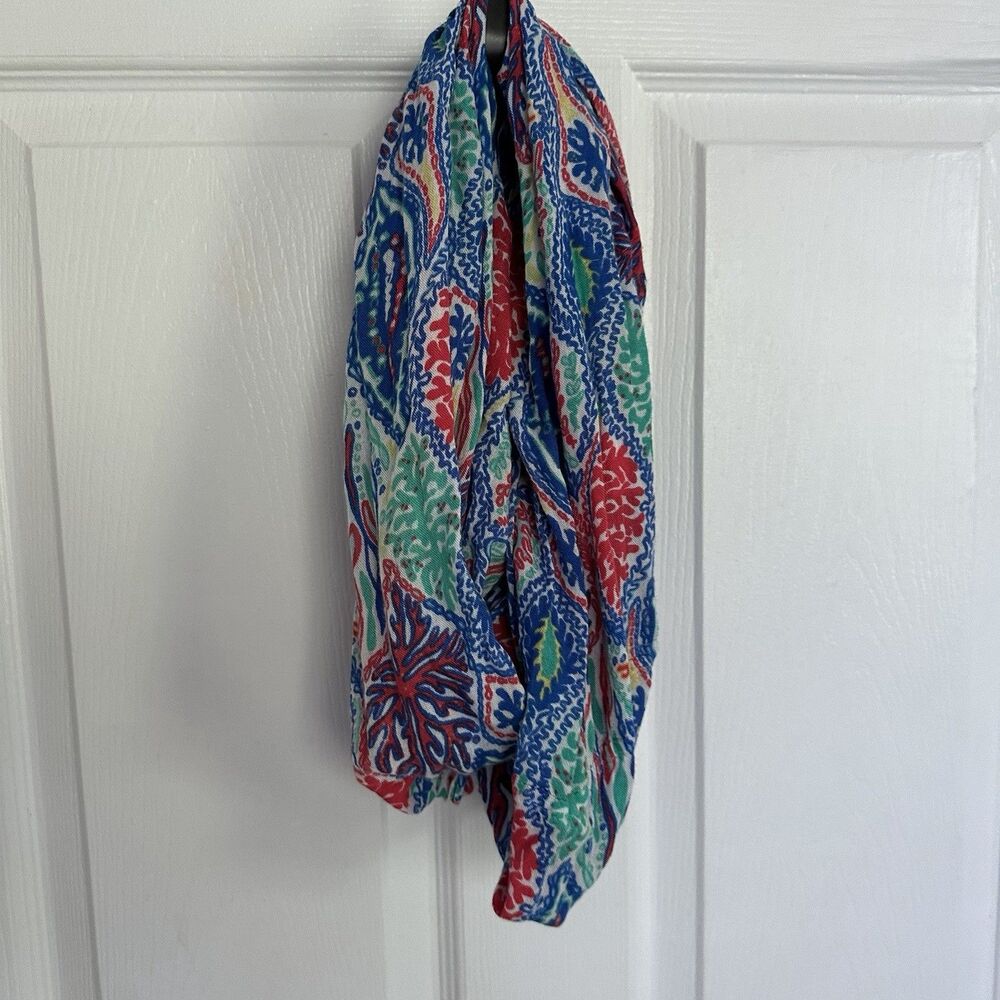 LILLY PULITZER Lightweight Infinity Scarf 100% Cotton Preppy Let Minnow Tropical